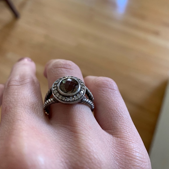 David Yurman ring with diamonds/smoky quartz - Picture 5 of 8